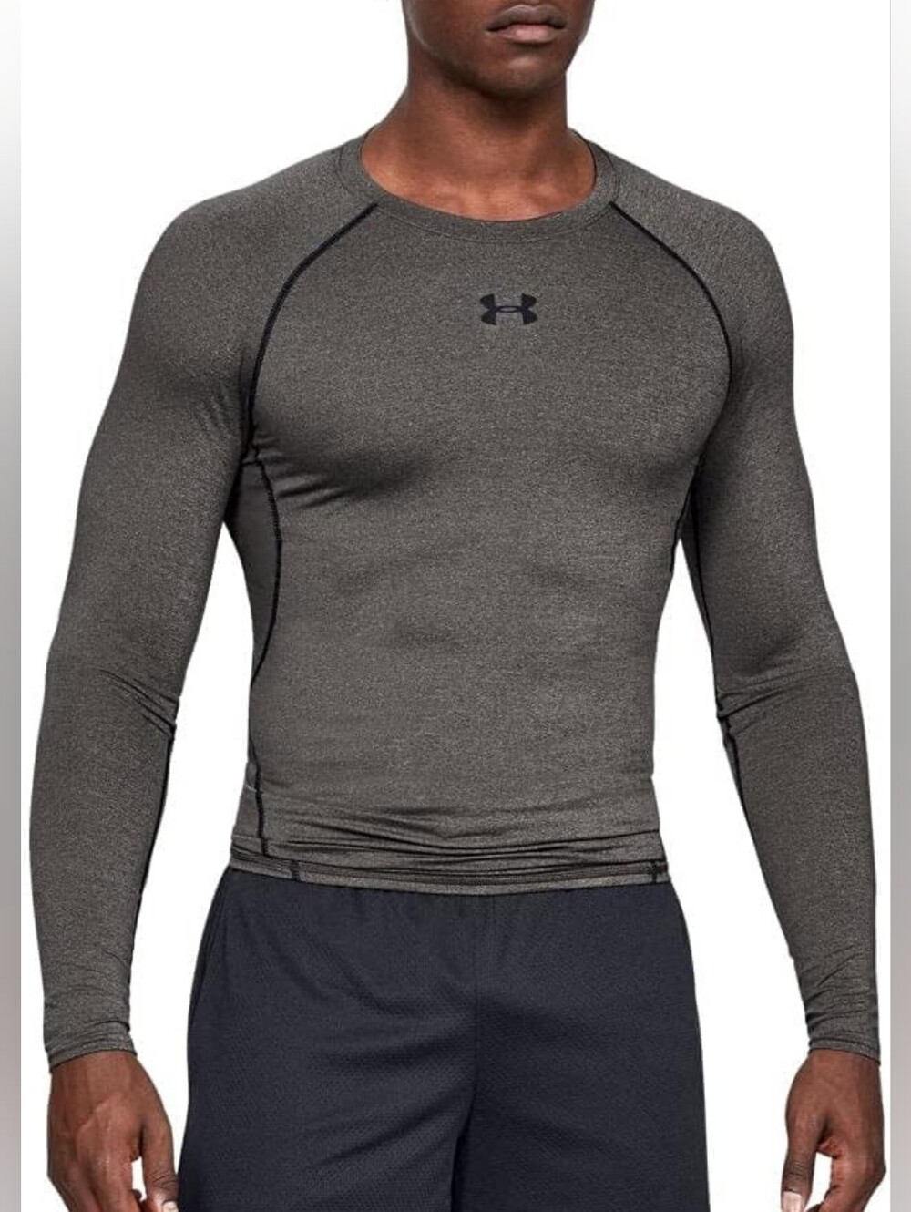 Under Armour Size Small Men's Long Sleeve Compression Shirt - Charcoal Gray